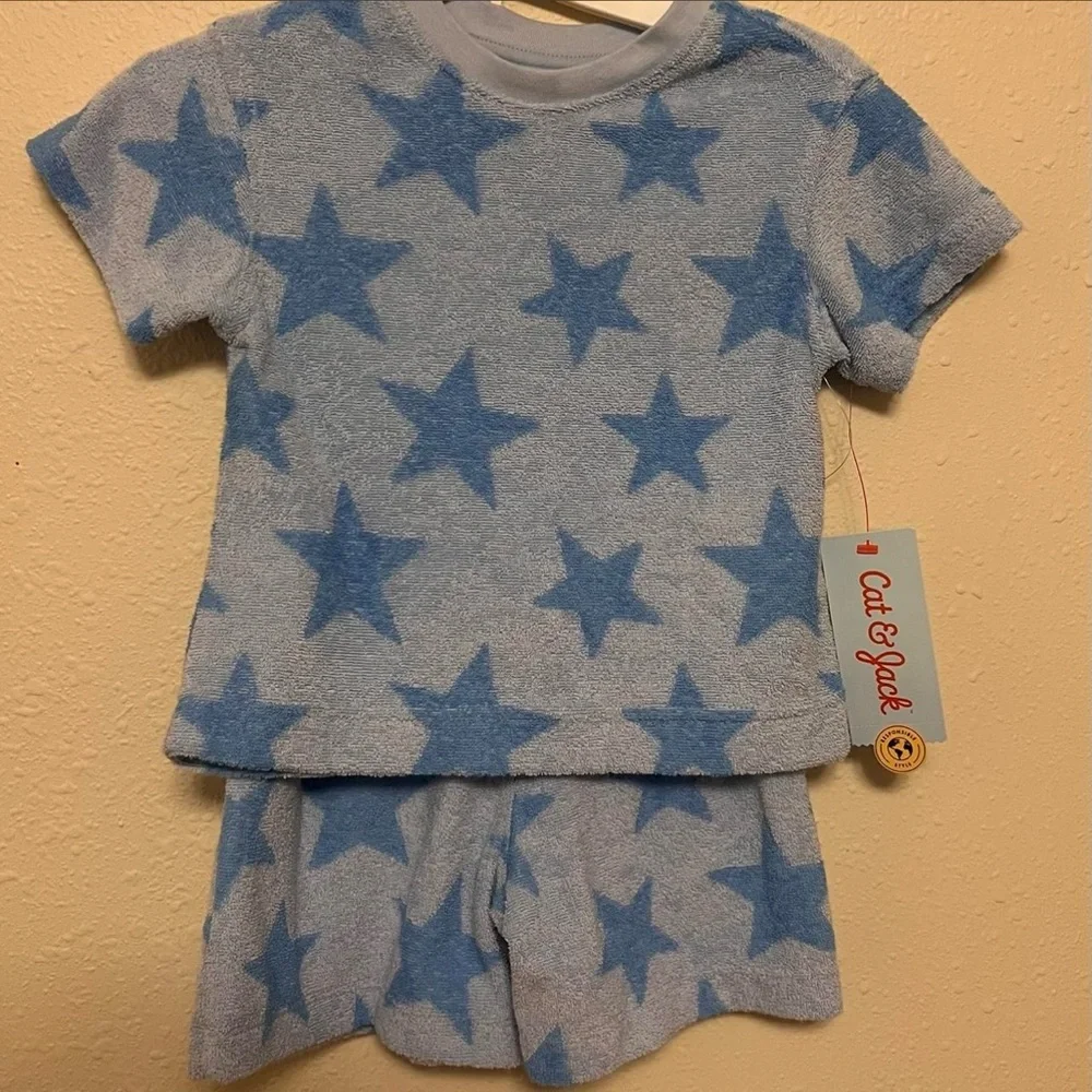 Cat & Jack Gray Fleece 2pc - Picture 1 of 3